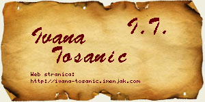 Ivana Tošanić vizit kartica